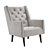 Elegant Barlette Chair: Classic Comfort 3D model small image 1