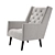 Elegant Barlette Chair: Classic Comfort 3D model small image 2