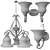 Mayfair Golden Lighting Collection: Wall Sconces & Mini Chandelier 3D model small image 2