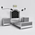 Kids Bed and Desk Set 3D model small image 1