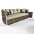 Skyline Strips Sofa Chair Tables 3D model small image 2
