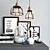 Industrial Hanging Pendant Light Set 3D model small image 1