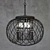 Elegant Black Crystal Pendant Chandelier 3D model small image 1