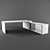 Italian Office Desk with Storage 3D model small image 2