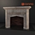 English Gothic Stone Fireplace: Exquisite Elegance 3D model small image 1