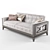 Elegant St. Tropez 3-Seater Sofa 3D model small image 2