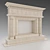 Elegant Marble Fireplace 3D model small image 1