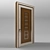 Square Brown Wooden Door 3D model small image 1