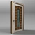 Sophisticated Brown Wood and Green Marble Door 3D model small image 1