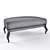 Elegant Upholstered Banquette 3D model small image 2