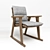B&B Italia Outdoor Gio - Stylish Teak Chair 3D model small image 1
