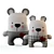 Textile Teddy Bears - Handcrafted Plush Toys 3D model small image 1