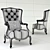 Elegant Wing-Back Chair 3D model small image 2