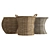 Versatile Rattan Baskets: 3 Designs 3D model small image 3