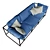 Loft-Style Blue Metal Frame Sofa 3D model small image 1