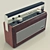 Teak Leather Radio: Roberts R900 3D model small image 1