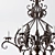 New Renaissance Chandelier - Black Metal, 6 Lights, 68x68x78cm 3D model small image 2