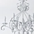 New Renaissance Chandelier - Black Metal, 6 Lights, 68x68x78cm 3D model small image 3