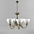 Amanda Glass Chandelier 3D model small image 1