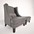 Cozy Comfort Armchair & Ottoman 3D model small image 1