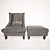 Cozy Comfort Armchair & Ottoman 3D model small image 3