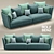 Elegant Rolf Benz Tondo Sofa 3D model small image 1