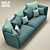 Elegant Rolf Benz Tondo Sofa 3D model small image 2