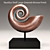 Bronze Nautilus Shell Decor 3D model small image 1