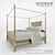 Luxury Montage King Canopy Bed 3D model small image 1