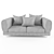  stylish fabric sofa 3D model small image 1