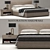 Sleek RH Modern Machinto Bed 3D model small image 1