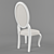 Elegant Louise Chair 3D model small image 3