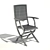 Teak Folding Chair: Yacht Deck or Garden Furniture 3D model small image 2