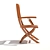 Teak Folding Chair: Yacht Deck or Garden Furniture 3D model small image 3