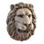 Majestic Lion Head Sculpture 3D model small image 1