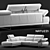 Elegant Natuzzi Borghese Sofa 3D model small image 1