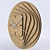 Elegant Wooden Clock 3D model small image 2