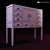 Antique Violet Lacquered Tansu Console 3D model small image 1