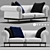 Elegant Vivaldi Sofa 3D model small image 1