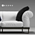 Elegant Vivaldi Sofa 3D model small image 2