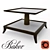 Modern Two Tier Baker Coffee Table 3D model small image 1