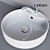 Ametis White Faucet & Sink Set - Inbani 3D model small image 1