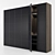 Luxury Leather Quilted Wardrobe 3D model small image 1