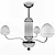 Vintage Reminiscent Brass Chandelier 3D model small image 2