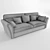 Oniks.Wellige Triple Sofa: Sleek and Stylish Design 3D model small image 2