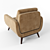 Nill's Pralin Armchair - Luxurious Comfort 3D model small image 3