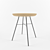 Minimalist Oak Wood Disc Stool 3D model small image 1