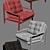 Milo Baughman Design Classic Lounge Chair 3D model small image 3