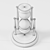 Elegant Brass Marble Hourglass 3D model small image 3
