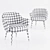 Martin Steel Frame Fabric Dining Chair 3D model small image 3